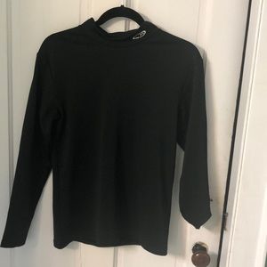 Long sleeve performance wear black turtleneck